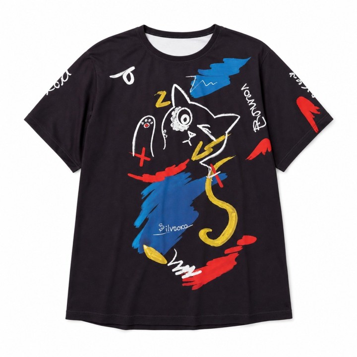 T-shirt Chat Abstrait