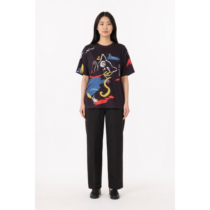 T-shirt Chat Abstrait