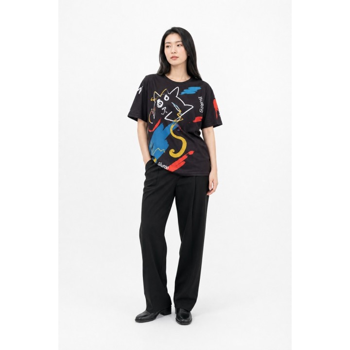 T-shirt Chat Abstrait
