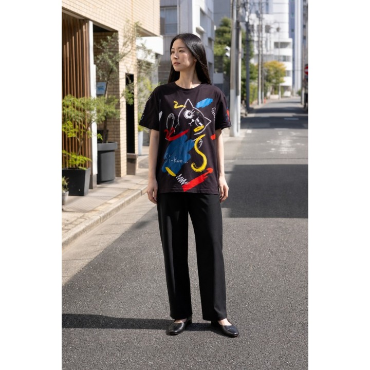 T-shirt Chat Abstrait
