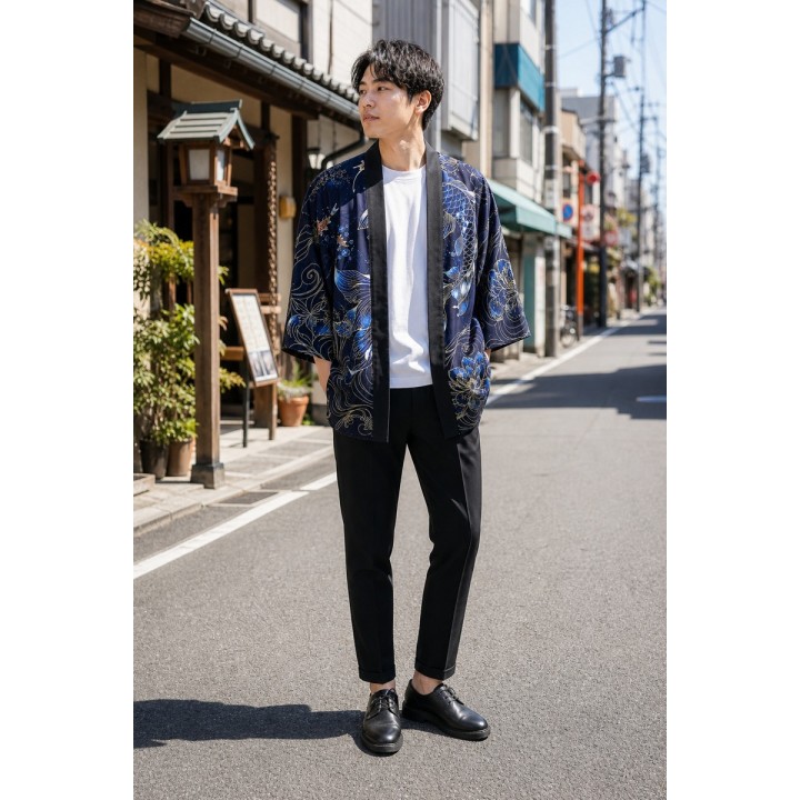 Kimono Marine Carpe Lune