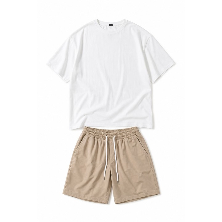 Ensemble T-shirt Short Kaki
