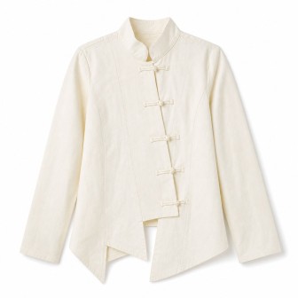 Veste Col Mao Femme
