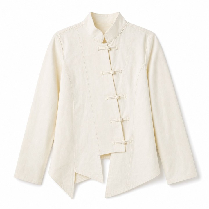 Veste Col Mao Femme