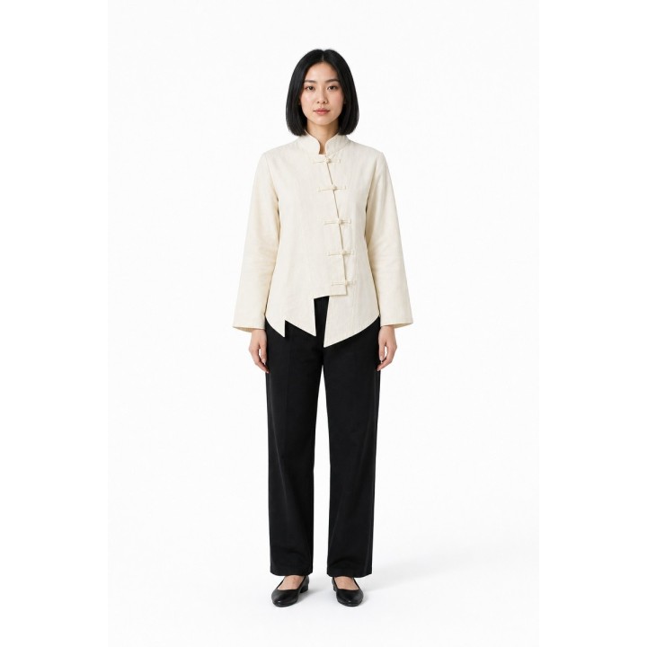 Veste Col Mao Femme