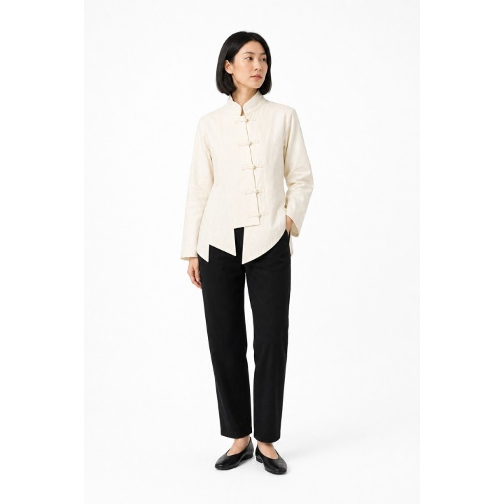 Veste Col Mao Femme