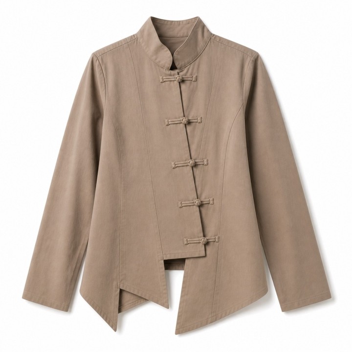 Veste Col Mao Femme