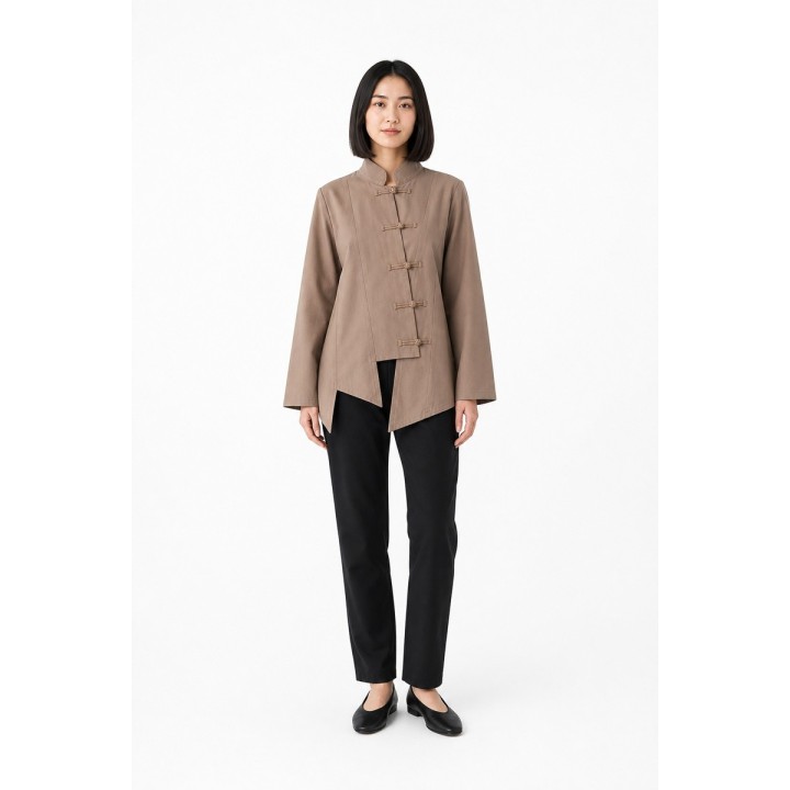 Veste Col Mao Femme