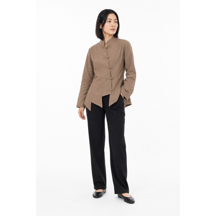 Veste Col Mao Femme