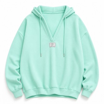 Sweat à Capuche Col V