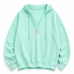 Sweat à Capuche Col V
