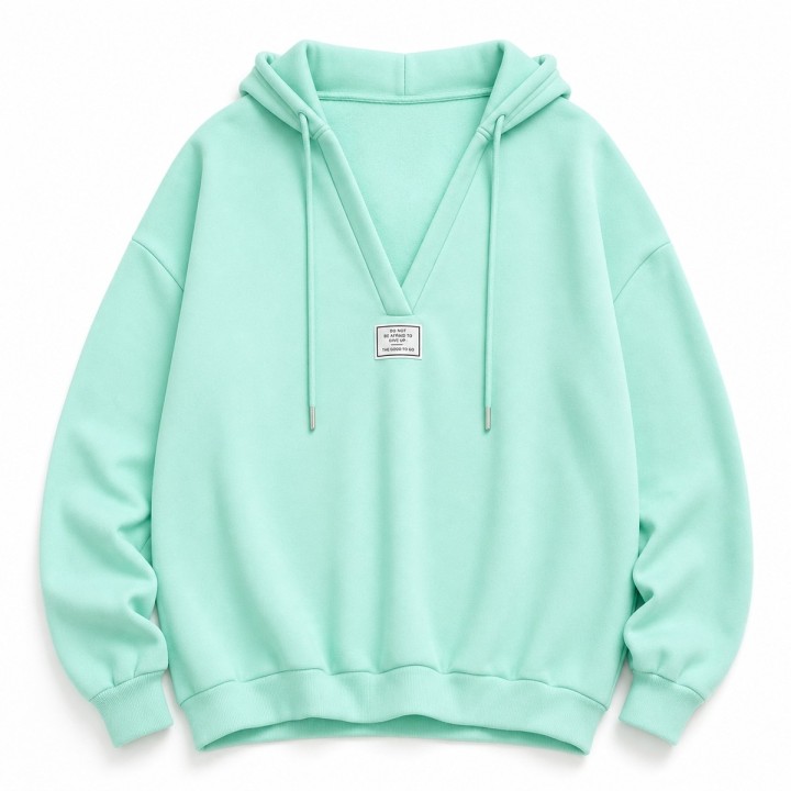 Sweat à Capuche Col V