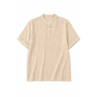 Chemise Col Mao Gaze de Coton