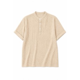 Chemise Col Mao Gaze de Coton