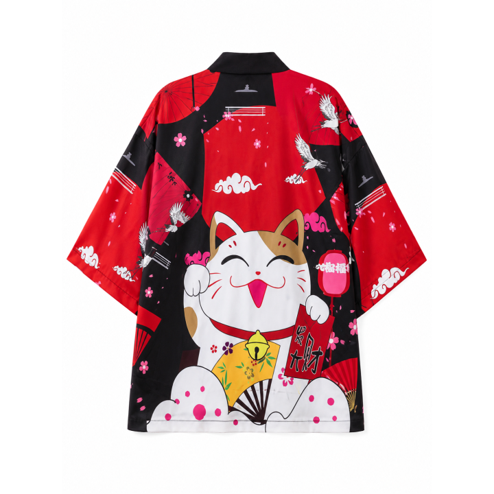 Kimono Maneki Neko Akane | Kimono Japonais Femme – Japean