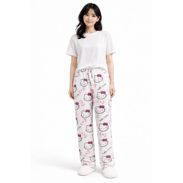 Pyjama Polaire Chat Rose