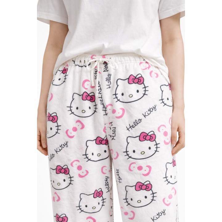 Pyjama Polaire Chat Rose