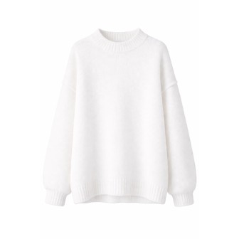 Pull Oversize Blanc Cassé