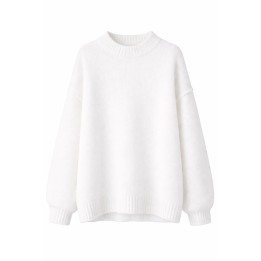Pull Oversize Blanc Cassé
