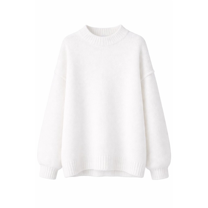 Pull Oversize Blanc Cassé