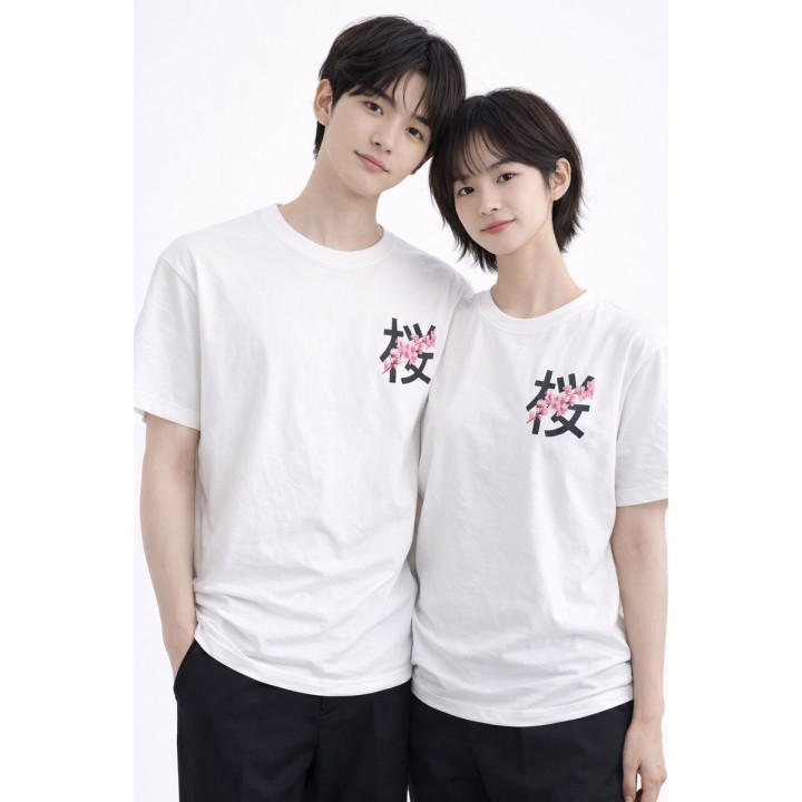 T-shirt Imprimé Fleurs de Cerisier