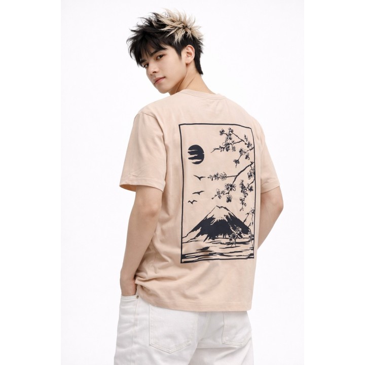 T-shirt Beige Mont Fuji