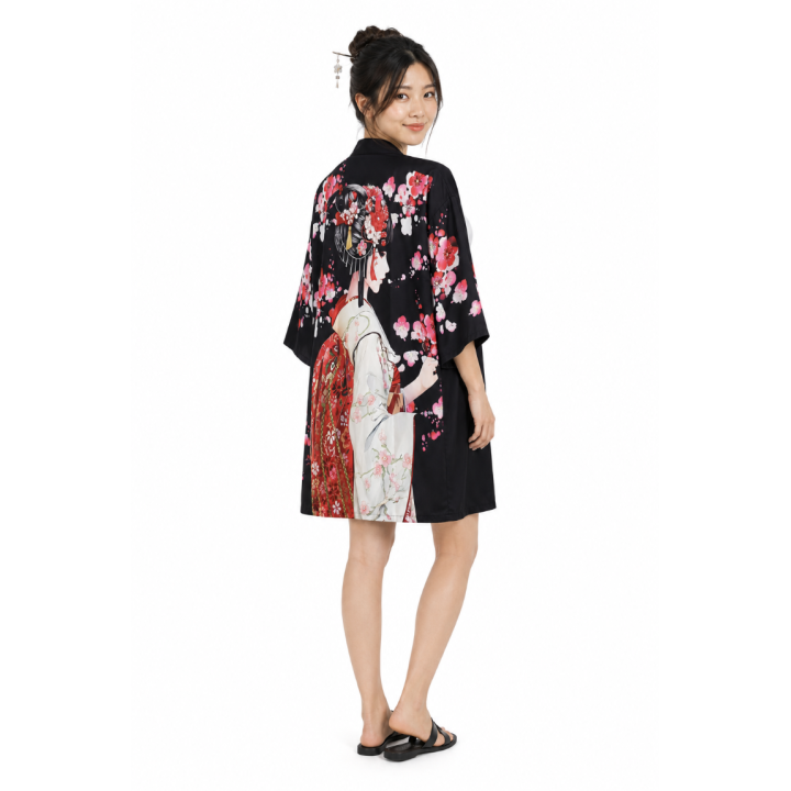 Kimono Femme Fleurs et Oiseaux | Japean
