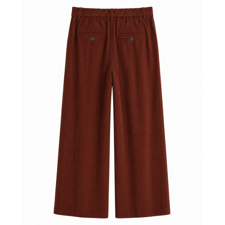 Pantalon Large Velours Rouille | Japean