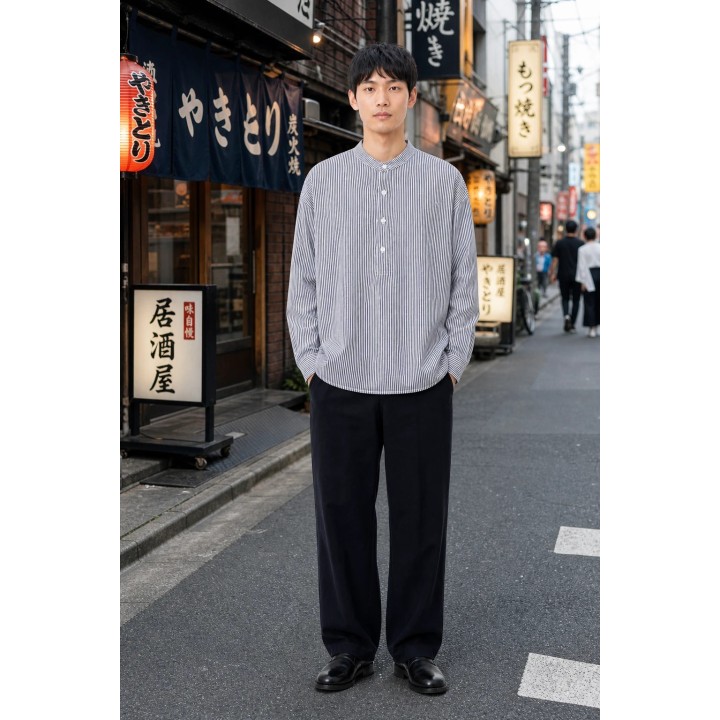 Chemise Col Mao Lin Homme