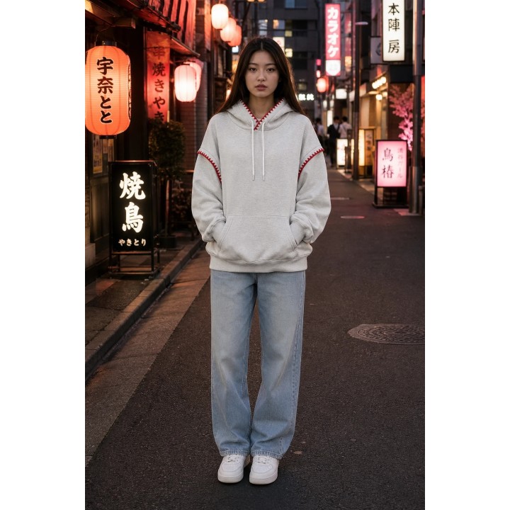 Sweat a Capuche Fleurs de Cerisier Femme