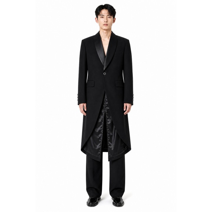 Manteau Long Noir Homme