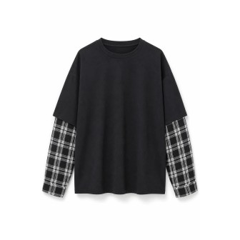 T-shirt Chemise 2-en-1 Carreaux Homme