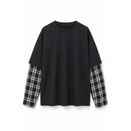 T-shirt Chemise 2-en-1 Carreaux Homme