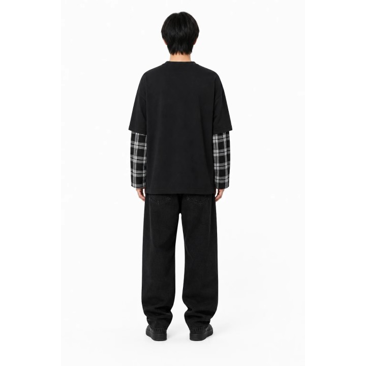 T-shirt Chemise 2-en-1 Carreaux Homme