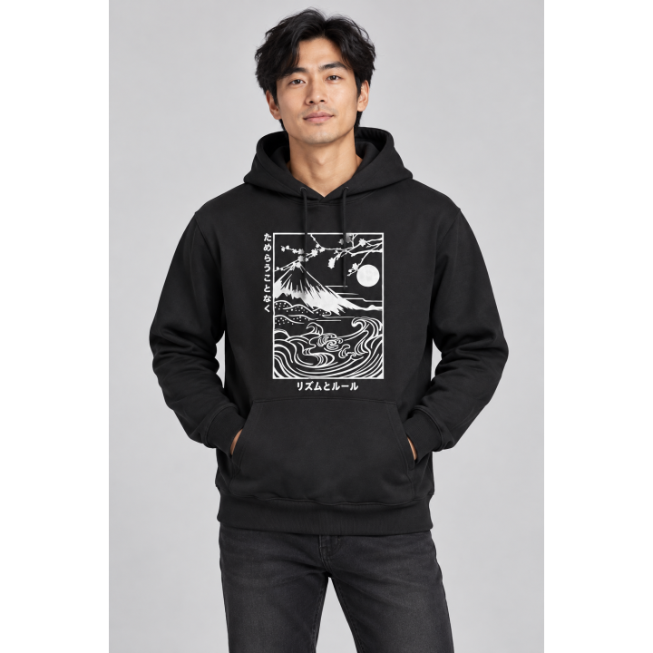 Sweat Noir Montagne