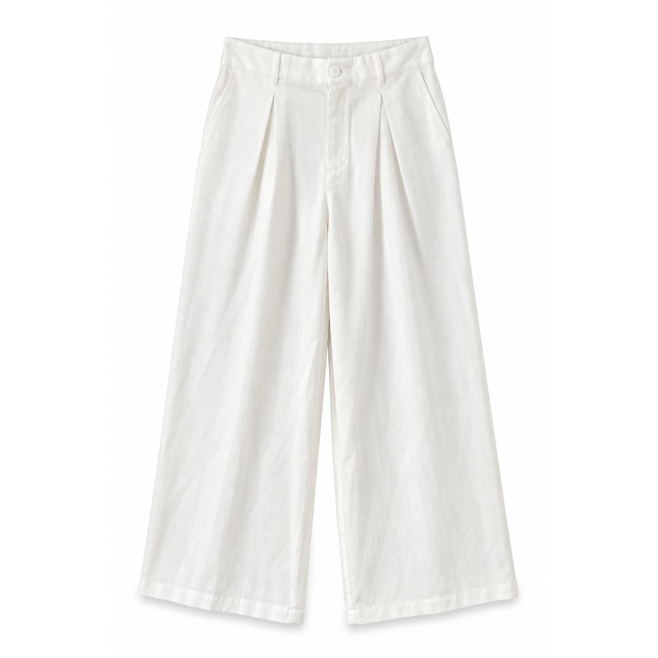 Pantalon Large Blanc Cassé