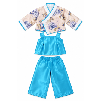 Ensemble Enfant Turquoise Fleuri