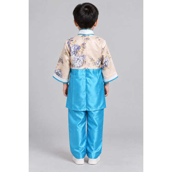 Ensemble Enfant Turquoise Fleuri