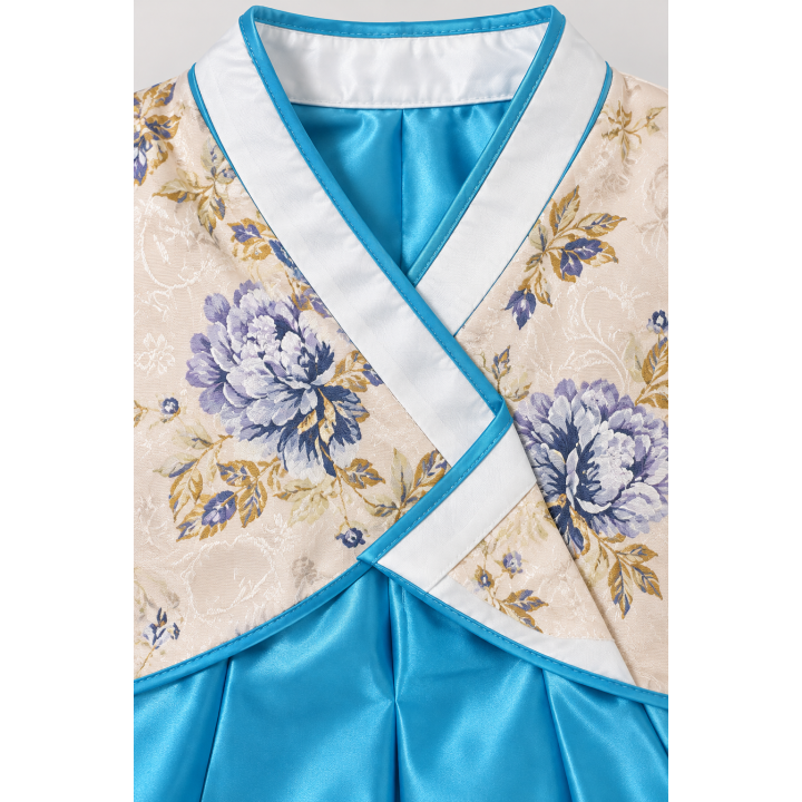 Ensemble Enfant Turquoise Fleuri