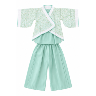 Ensemble Enfant Vert Menthe Fleuri