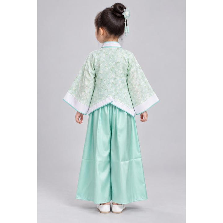Ensemble Enfant Vert Menthe Fleuri
