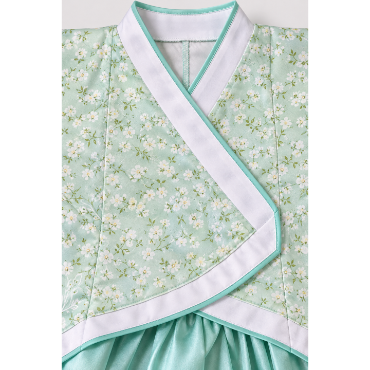 Ensemble Enfant Vert Menthe Fleuri