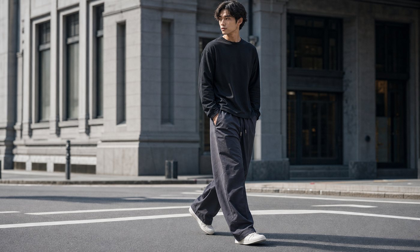 Jogging et short d’inspiration japonaise : le confort comme allure